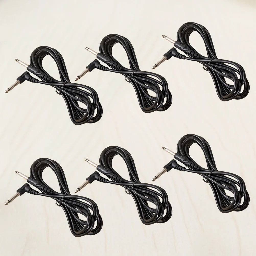 

10pcs 3M 6.35Mm Right Angle Guitar Patch Cable For Electric Bass Speaker Instrument Elbow Audio Extension Effect Pedal