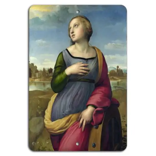 Saint Catherine's Grace - Renaissance-Kunst-Metallschild - Aluminium-Blechschild