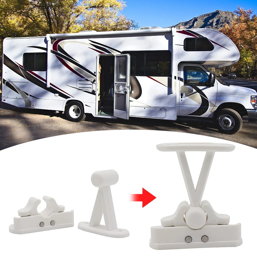 Plastic Main Door Catch Retainer Holder RV Camper Door Push Retainer Catch Door Locker Retainer Catch for Caravan Motorhome Boat