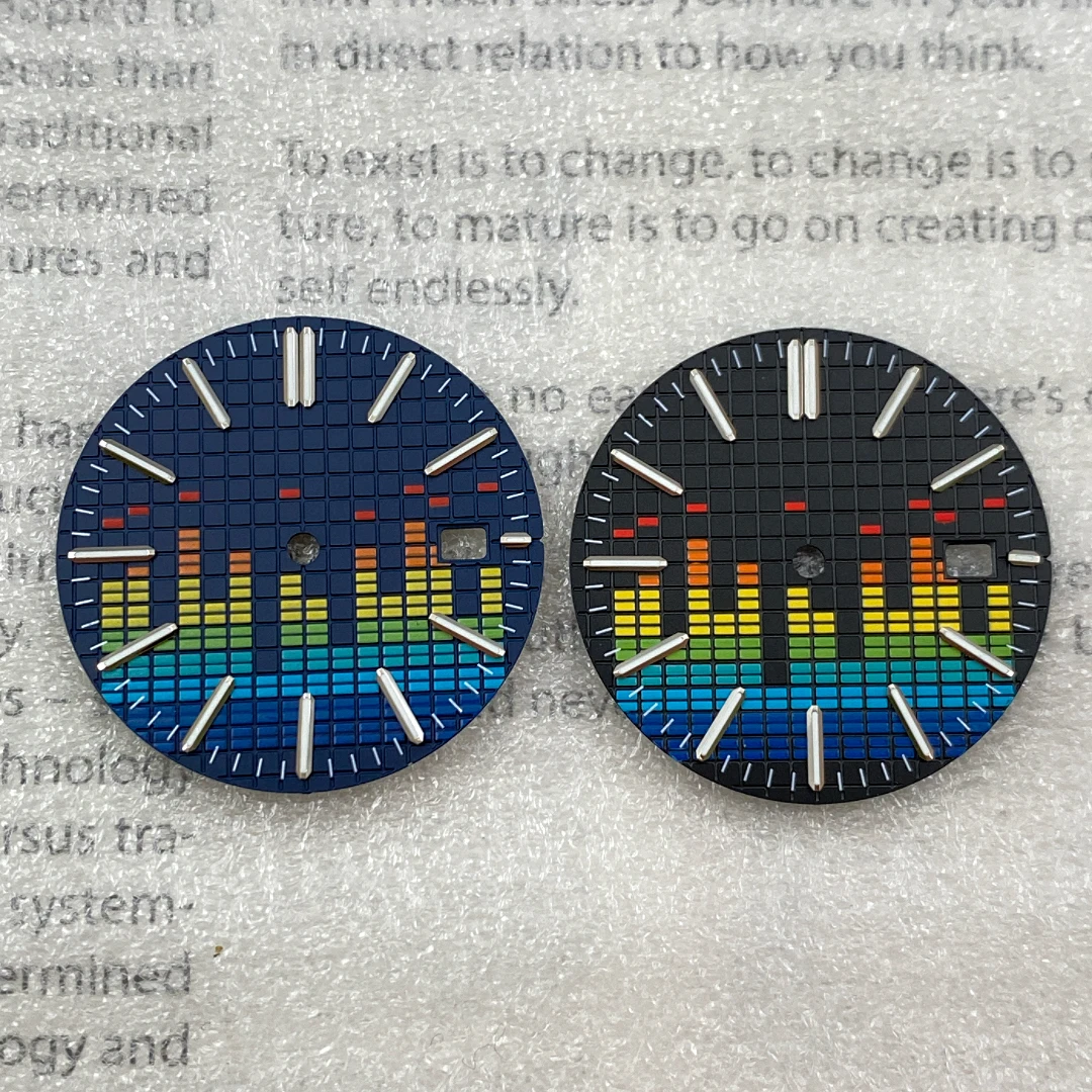 31.8 مللي متر الهراء الملمس رمز الموسيقى ساعة الطلب وزارة الدفاع نافذة التاريخ لا شعار صالح ل رويال البلوط سايكو NH35 حركة Lume ساعة ملحق