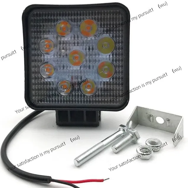 27WLED square round headlights forklift headlights, tractor headlights, stacker spotlights off-road vehicle spotlights