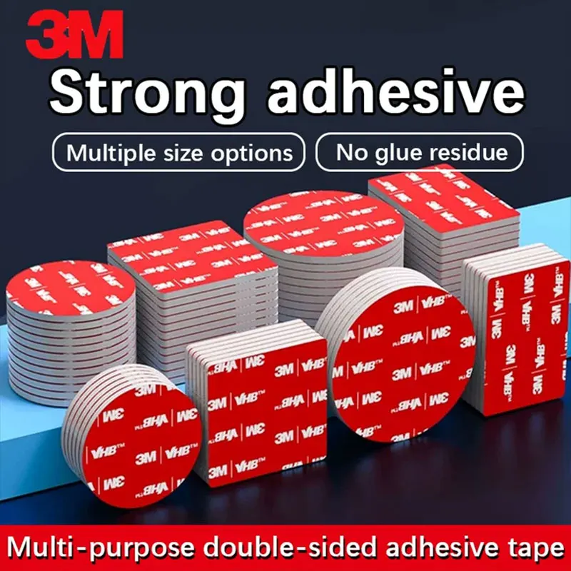 3M Heavy Duty Double Sided Tape Gray High Tack Heat Resistant Waterproof Residue Free High Load Indoor Outdoor Mounting Tape