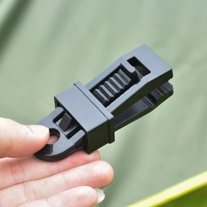 1pc Tent Awning Fixing Clips with Canopy Windproof Ropes - Plastic Clamps for Tarpaulin Rainproof Cloth Outdoor Camping