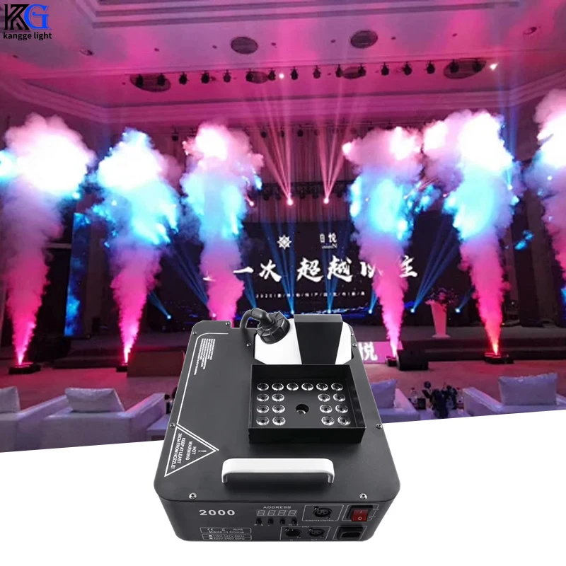 1500W Remote Control Led Smoke Machine RGB DMX Stage Fog Machine Air Column Smoke Spray Machine for Party Wedding Night Club