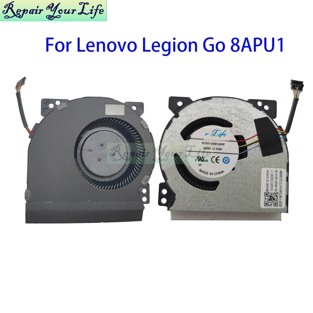 CPU Cooling Fan For Lenovo Legion Go 8APU1 Type 83E1 Handheld Console Cooler Radiator Fans 5F10S14134 5F10S14135 BO5512S5H-000P