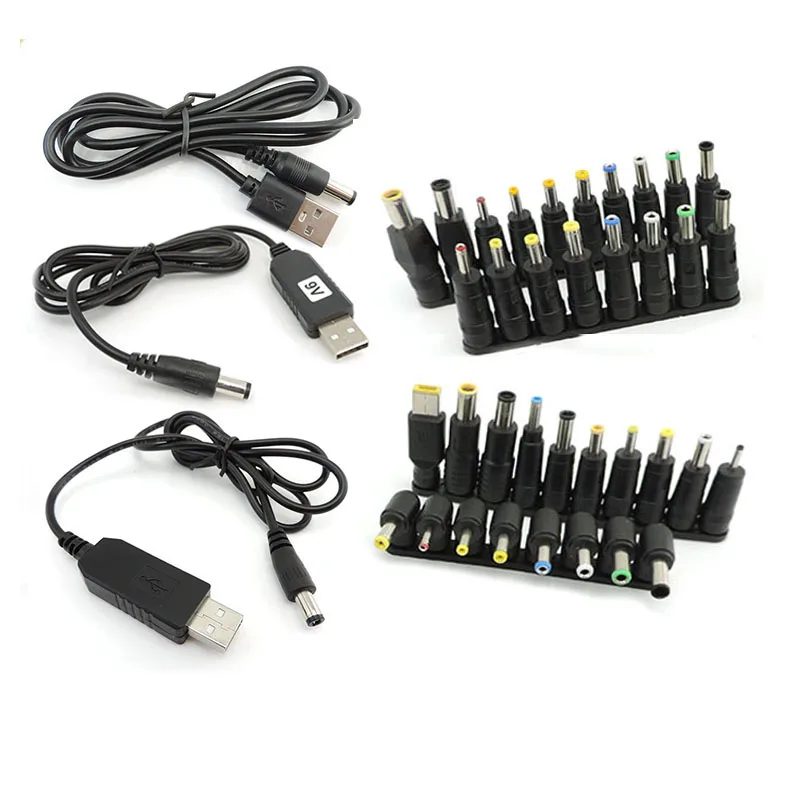 DC 5V to 9V 8.6V 12V 12.6V USB Power Boost Line Step UP Module Converter Cable 5.5x2.1mm Plug to DC Male Tips Adapter