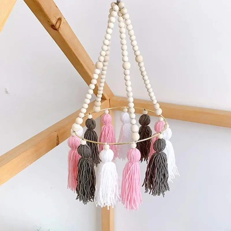 F62d bébé berceau perles en bois