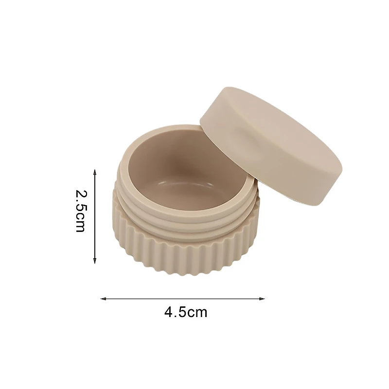 4pcs Silicone Storage Box with Lid 20ml Portable Travel Cosmetic Containers Reusable Leakproof Facial Cream Toothpaste Jars