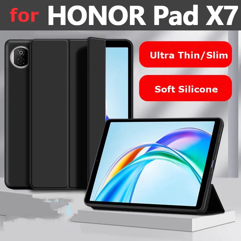 

Чехол для Huawei Honor Pad X7 8,7 дюйма 2025 JMS-W09, складной силиконовый гелевый защитный чехол для планшета JMS-L09, тройной чехол
