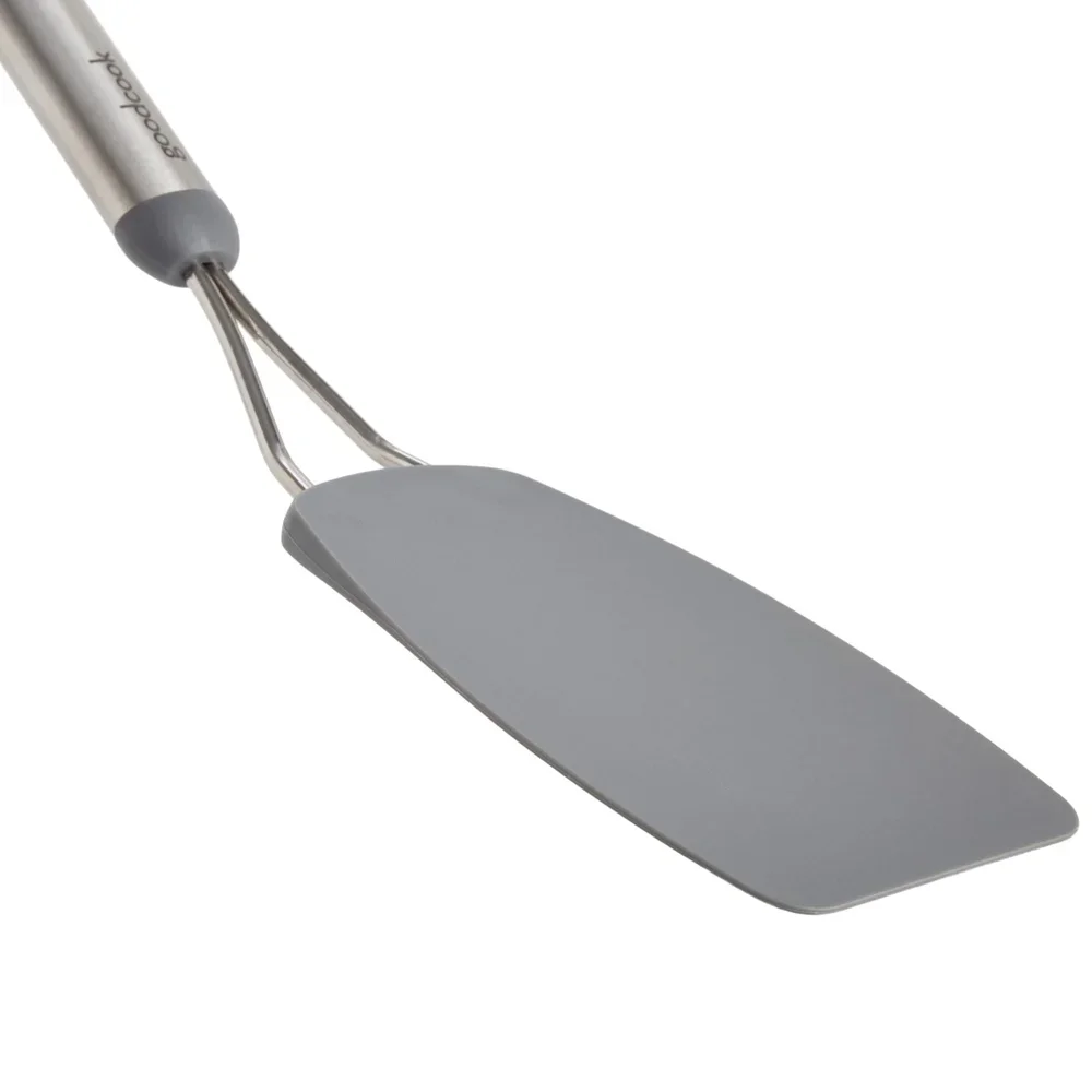 2 حزمة نايلون تيرنر آمنة للحرارة مرنة الوجه تيرنر الفطائر البيض الكوكيز دائم مقبض من الفولاذ المقاوم للصدأ تجهيزات المطابخ غير عصا