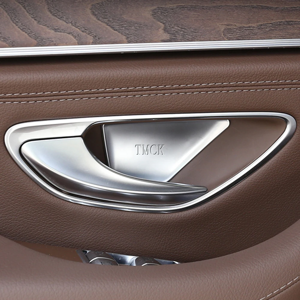 For Mercedes Benz C Class W205 E Class W213 GLC X253 2015-2023 ABS Car Inner Door Handle Bowl Trim Cover Car Styling Accessories