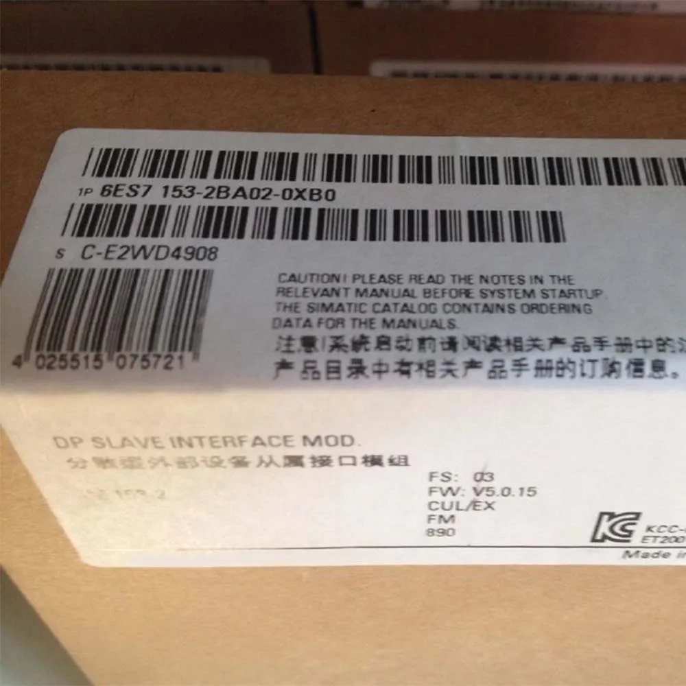 Brand New in Box Sealed For Siemens 6ES7 153-2BA02-0XB0 Control Module 6ES7153-2BA02-0XB0