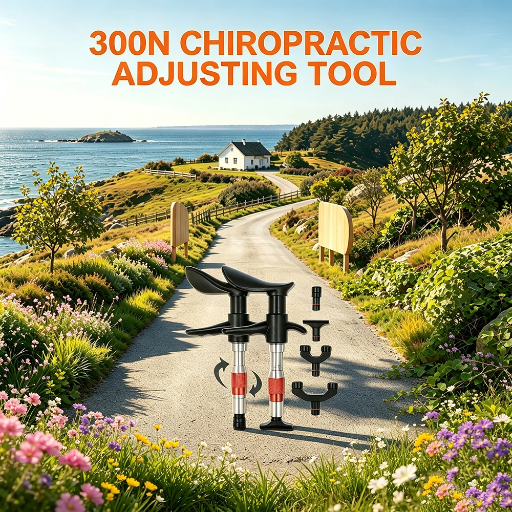Manual Chiropractic Adjusting Tools 4 Heads Activation Therapy Cervical Syndrome Chiropractic Correction Gun Portable