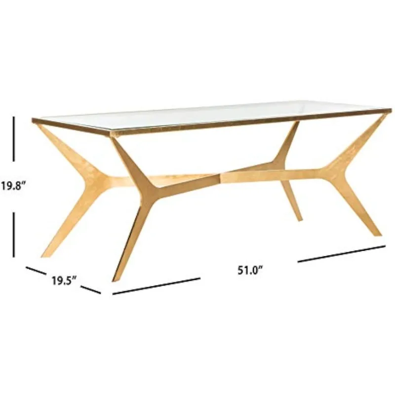 Crafted Iron Coffee Table, Adicionar um olhar fresco para qualquer quarto, acabamento dourado