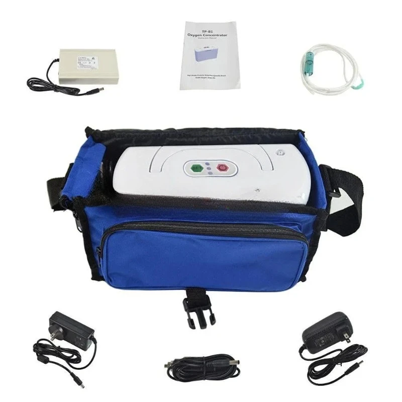 3L/min Portable Oxygen Concentrator with Battery Oxygen Generators Ventilator Sleep Mini Oxygen Machine for Home AC110-220V