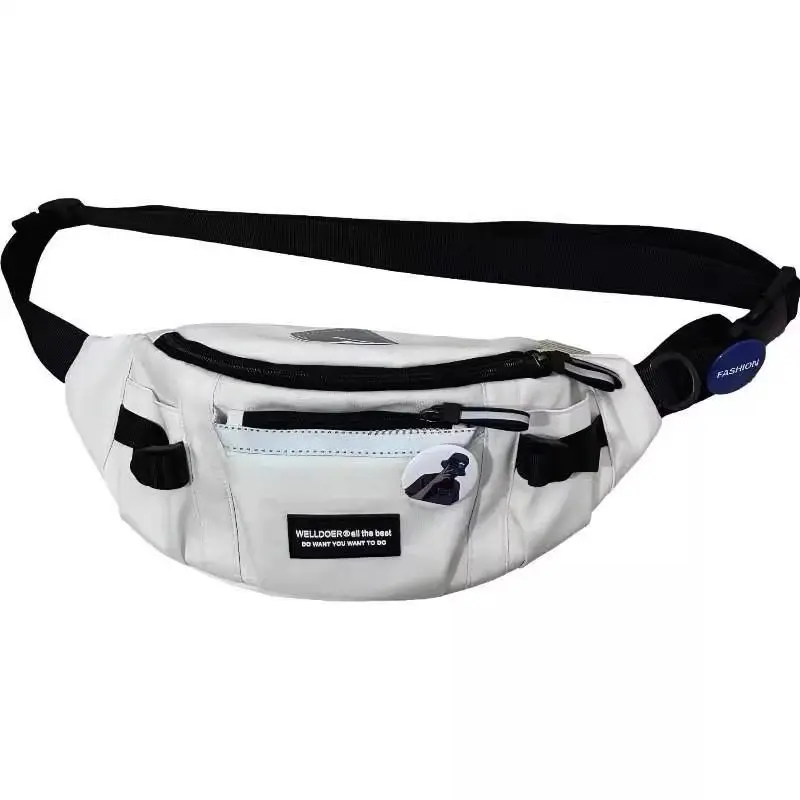 Trendy Oxford Cloth Fanny Pack Multi Pocket Crossbody Chest Bag Adjustable Strap For Men Women Cycling Street Daily Wear