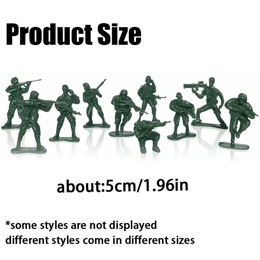 16/26/36pcs Plastic Army Men Figures, Multi‑Pose Mini Soldier Model, Classic Battle Game Prop for Sand Table Scene Building, XJM