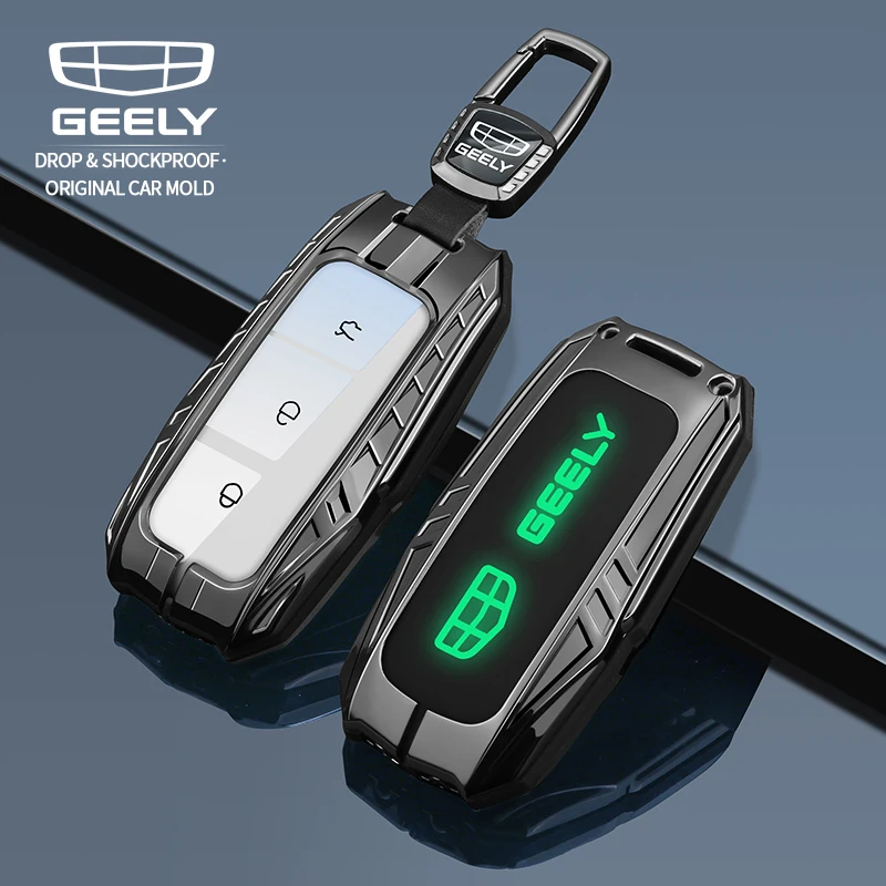 Zinc Alloy Car Key Protective Case, Mecha Key Cover, Car Key Shell Suitable for Geely Ex5 Galaxy L7 Galaxy L6 Galaxy E8 Starray Em-I Galaxy L9
