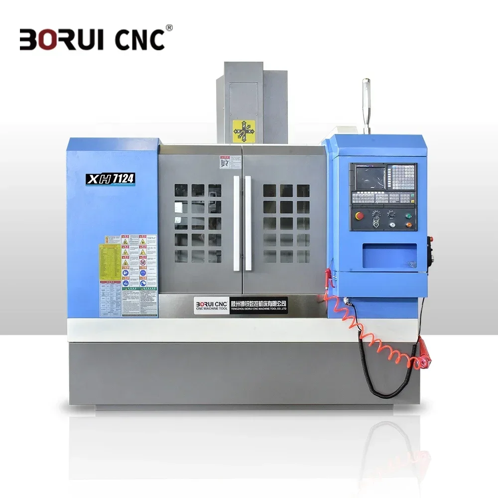 CNC Mill VMC Machine XH7124 High Precision Small Size 4 Axis Milling Machine Center Frame Vertical Metal Machining 1270x254mm