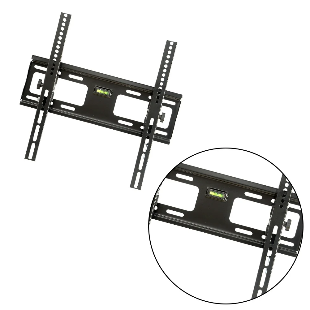 

1Pcs Wall Mount Bracket Premium Metal Universal Adjustable 15 Degree Tilt Flat Panel Hanging Rack for Home Entertainment