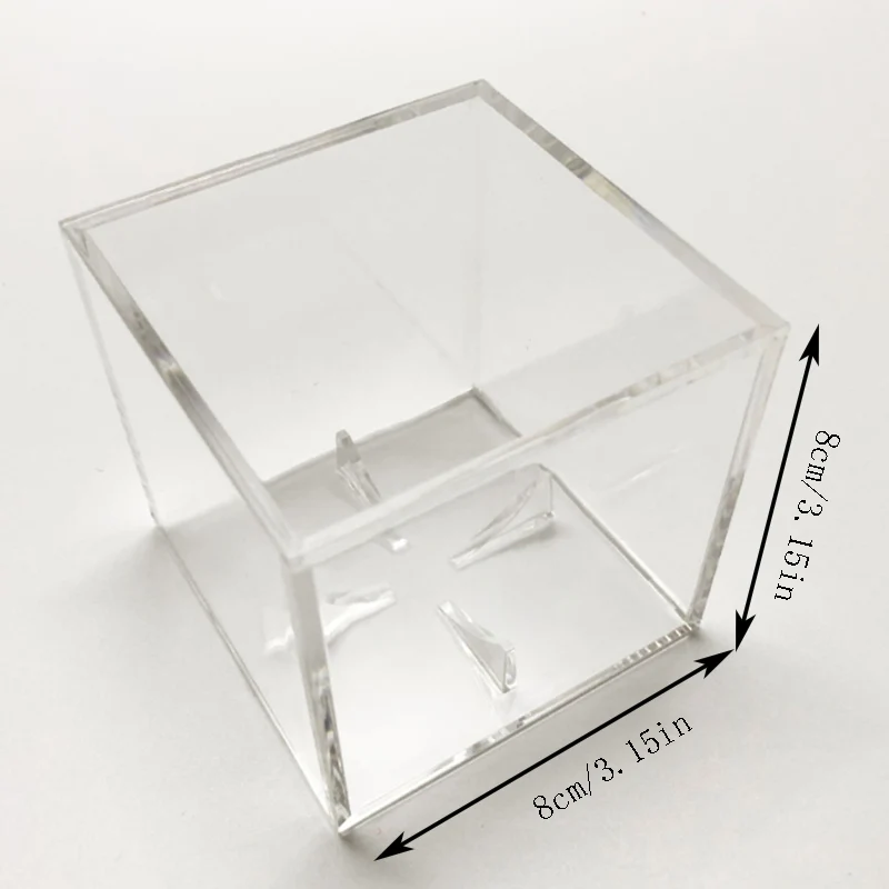 1Pcs Baseball Acrylic Box Acrylic 80*80*80 Transparent Baseball Storage Collecting Box