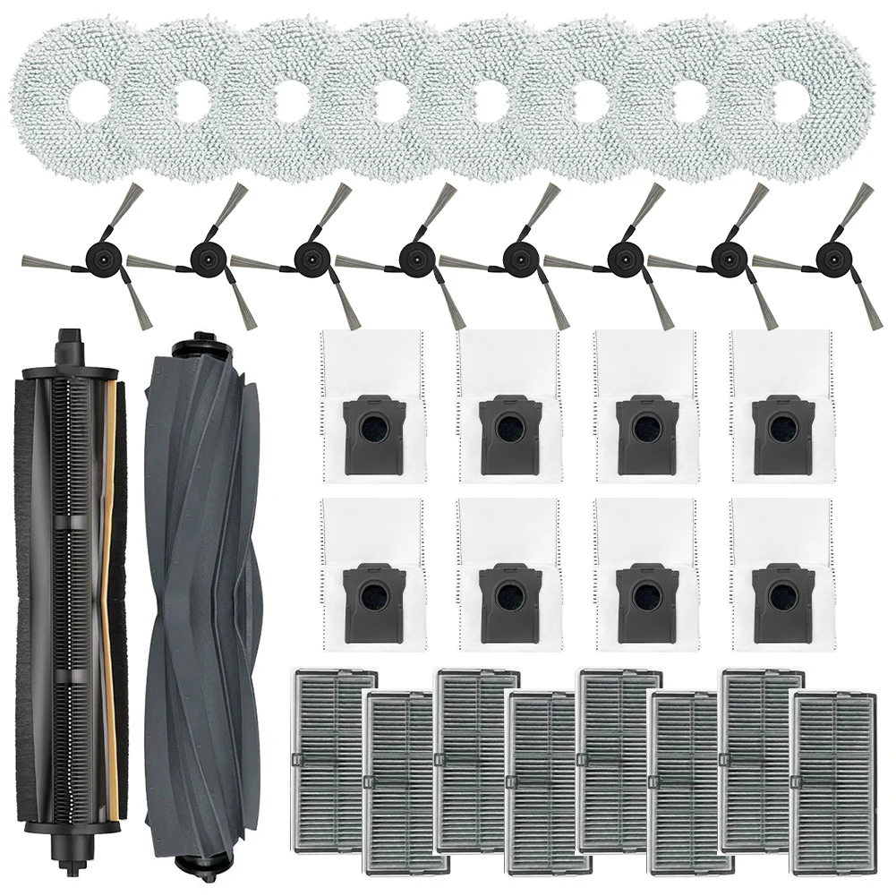 

For-Mova Trouver-E40-Ultra Robot Vacuum Cleaner Main Brush HEPA Filters Mop Pads Side Brushes Dust Bags Trimming Roller Brush