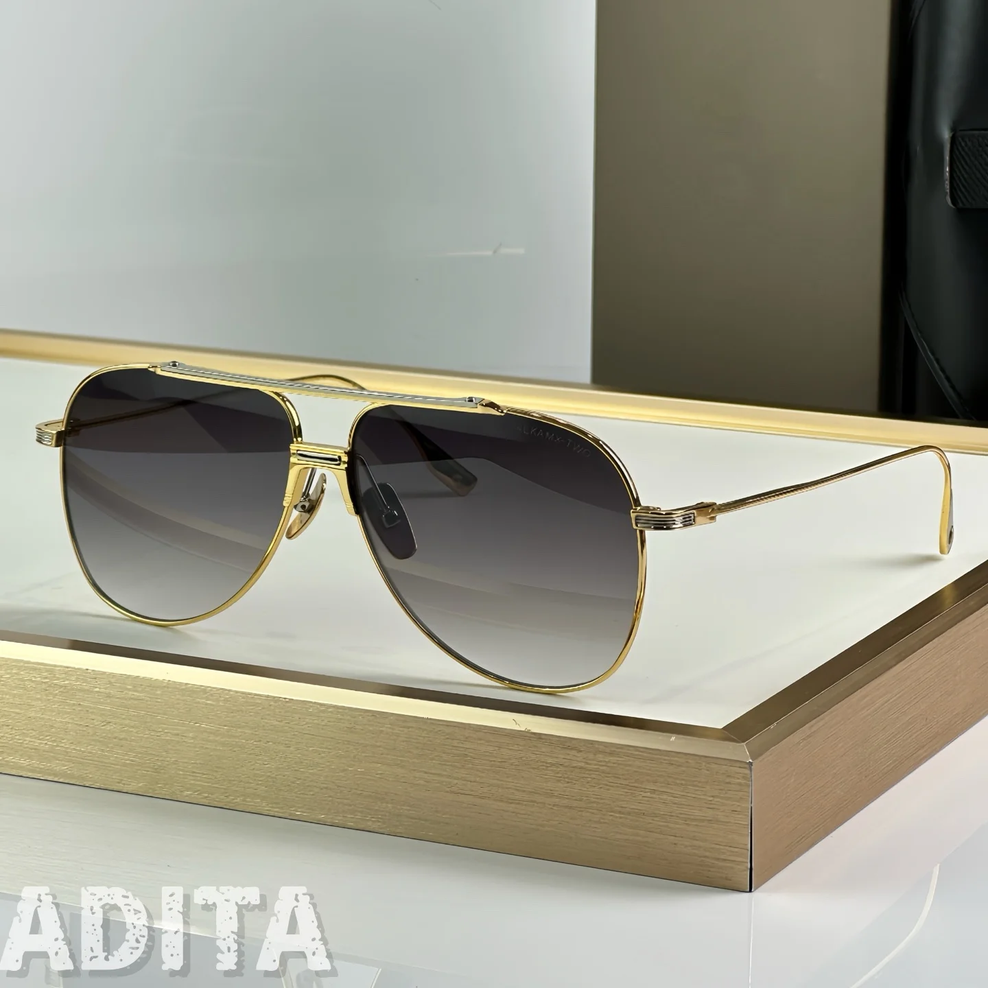 

ADITA ALKAMX TWO DTS101 Top High Quality Sunglasses for Men and Women Luxury Brand Designer Fashion sunglasses UV400 With box
