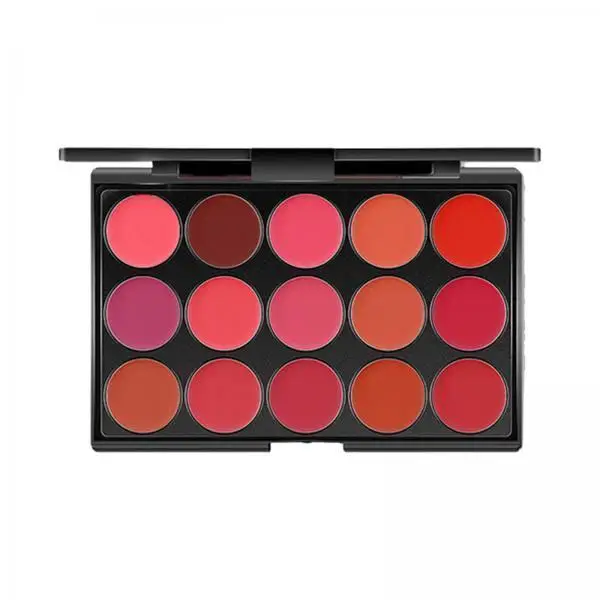 Nude Lip Palette 15 Color Creamy Lipstick Palette Moisturizing Gloss Lipstick Set Compact Tray for Party Wedding Gift Idea