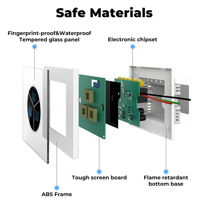 Wifi Smart Wall Touch Switch Remote Wifi Switch Universal Controlled By Smartphone For Automatic Gate Opener