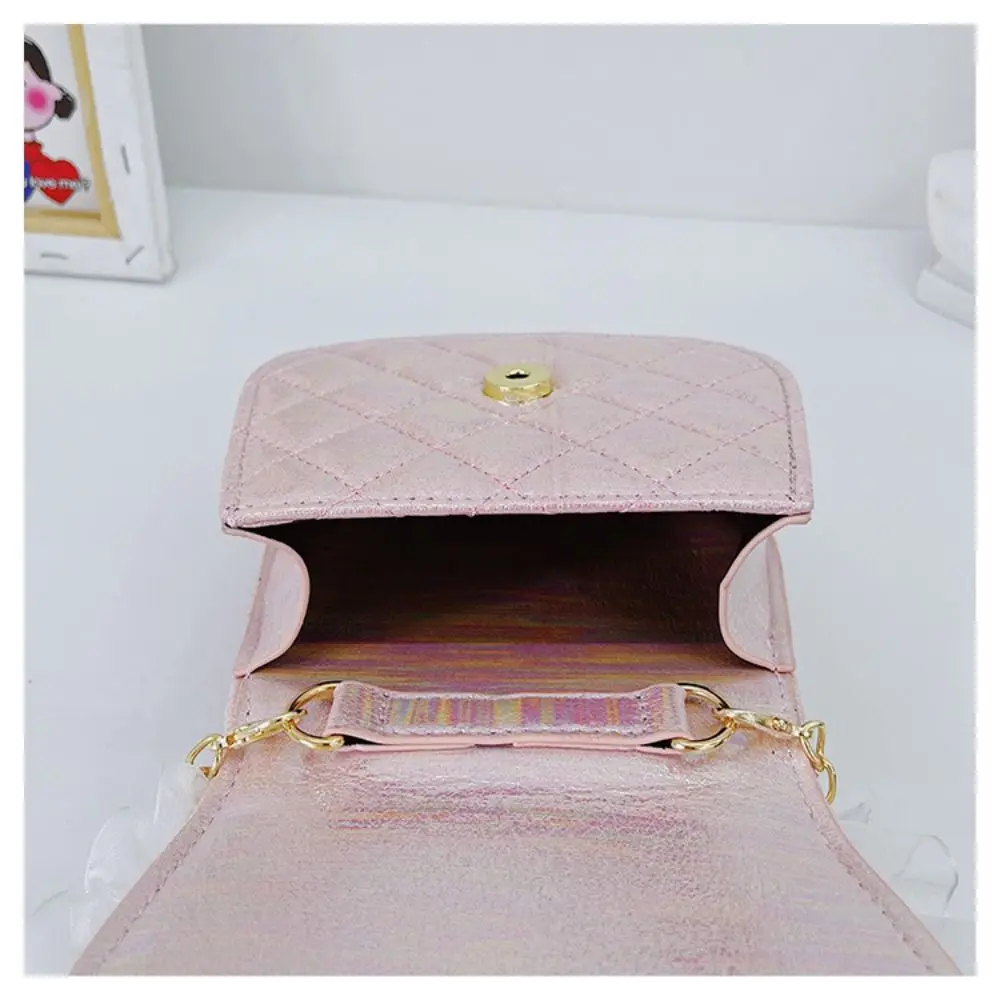 Bow-knot Mini Chain Crossbody Bag Cute Pearl Handle Square Princess Shoulder Bag Coin Purse Clutch Bag Kid's Handbag