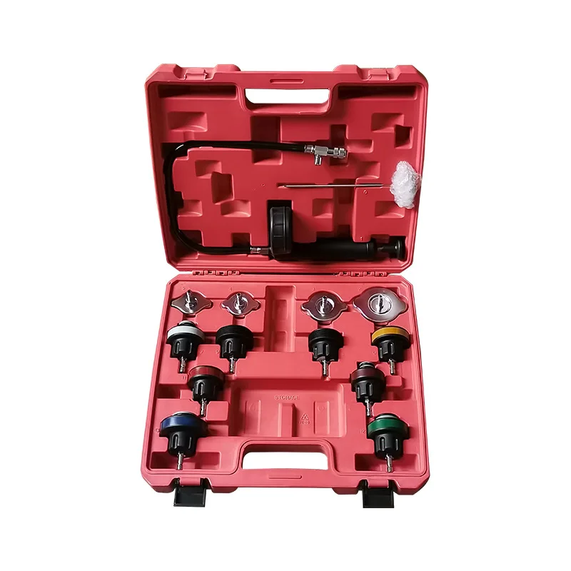 18pc Radiator Water Pump Pressure Leak Tester Detector Cooling System Test Tool Kit