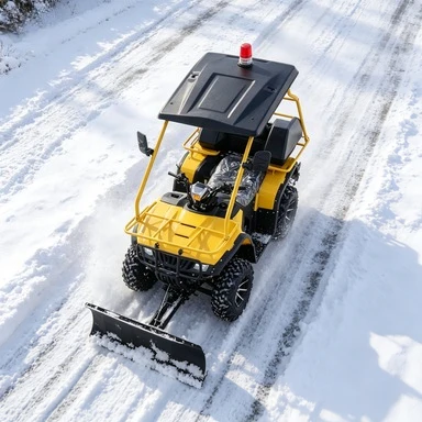 Self Propelled Petrol 4WD Snow Blower Industrial Road Sweeper Snow Brush Airport Small Household Sweeper Brushes