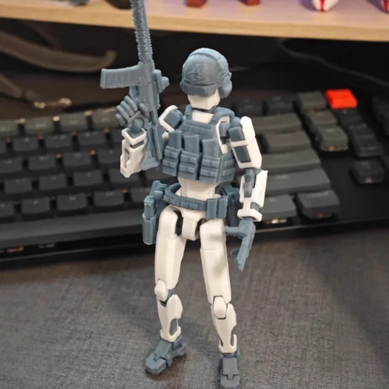 كوماندوز سوات فريق 13 الشكل ثلاثية الأبعاد مطبوعة متعددة المفاصل المنقولة محظوظ 13 عمل الشكل الدمية التجمع لعبة نموذج سطح المكتب حلية #4