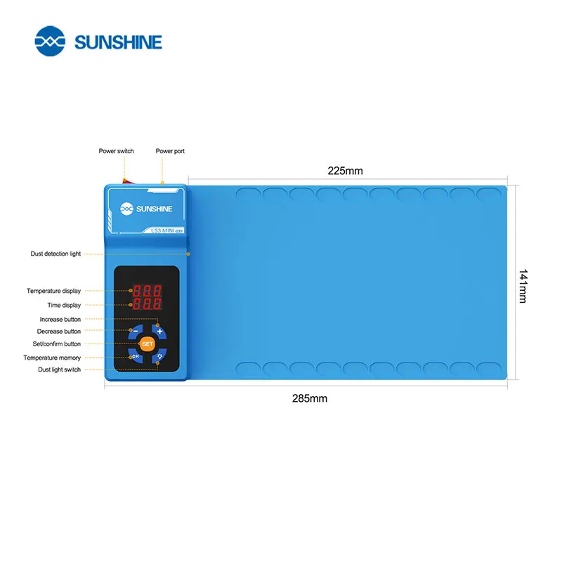 SUNSHINE LS3 Mini tragbarer LCD-Bildschirmentferner, intelligente Temperaturregelung, für Mobiltelefone und Tablets unter 10,5 Zoll – Detail 16