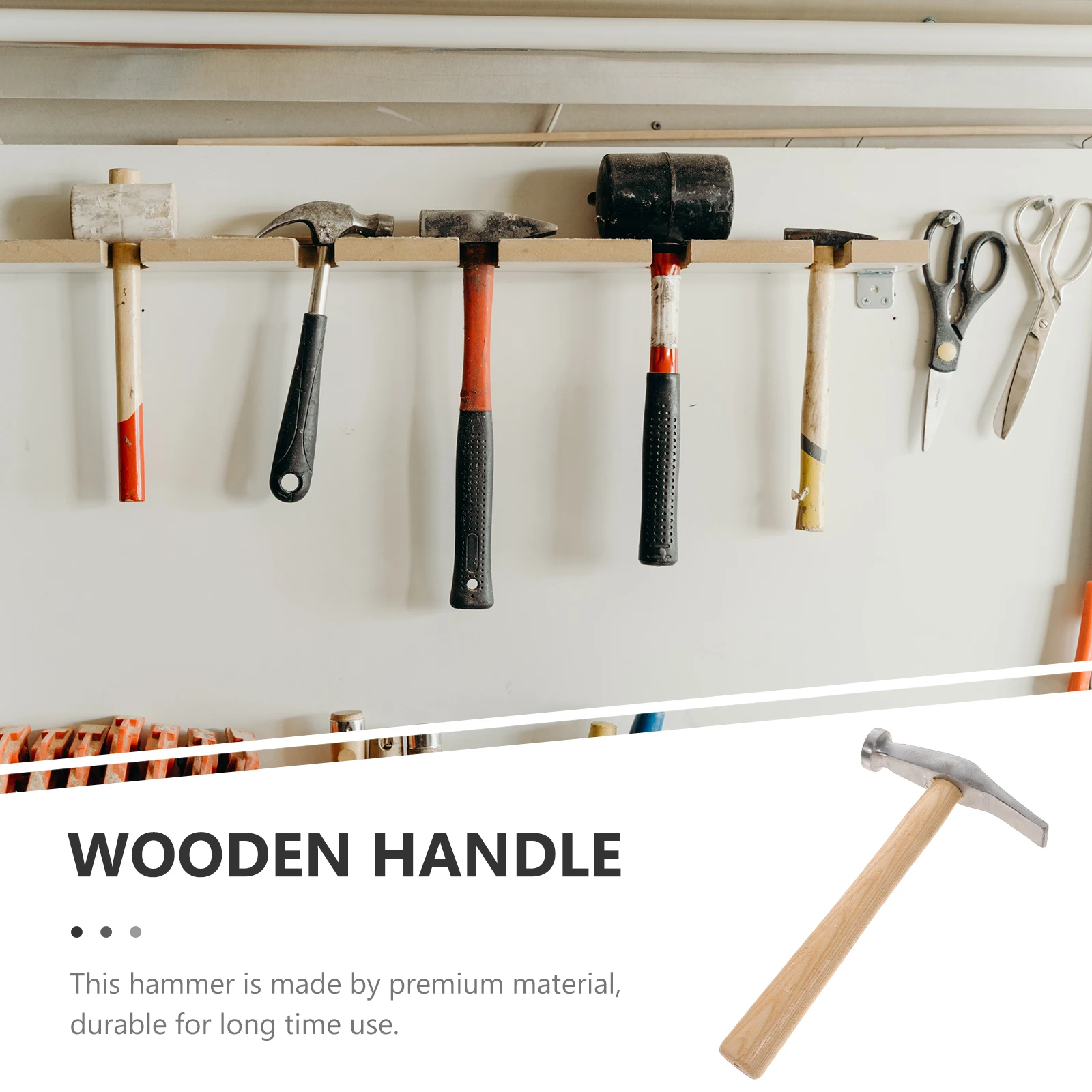 

Steel Hammer for Shoemaking Impact Resistant Wooden Handle Lightweight Rustproof Shoemaking Tool Hammer for Shoes