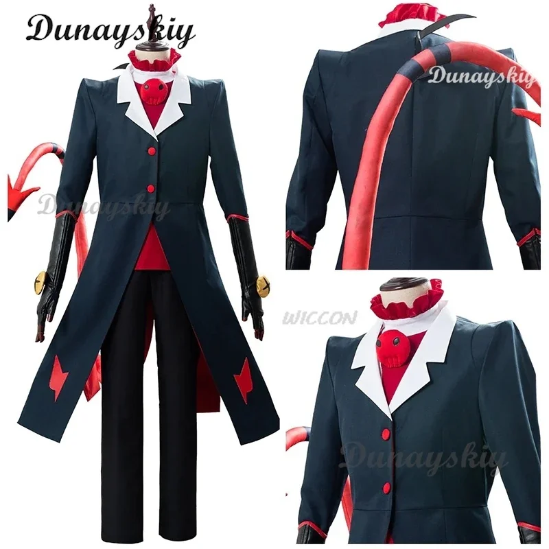 

Anime Hazbin cos Hotel ALASTOR Hazbin Angel Dust CHARLIE Vox Blitzo cosplay costume Halloween Uniform suit Hazbin cosplay Hotel