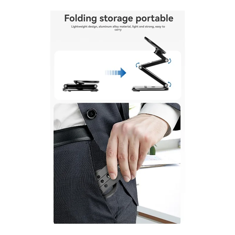 SCLS طوي الهاتف المغناطيسي حامل ثلاثي القوائم Selfie عصا سطح المكتب حامل هاتف مغناطيسي للتصوير الفوتوغرافي الفيديو مدونة الفيديو البث المباشر