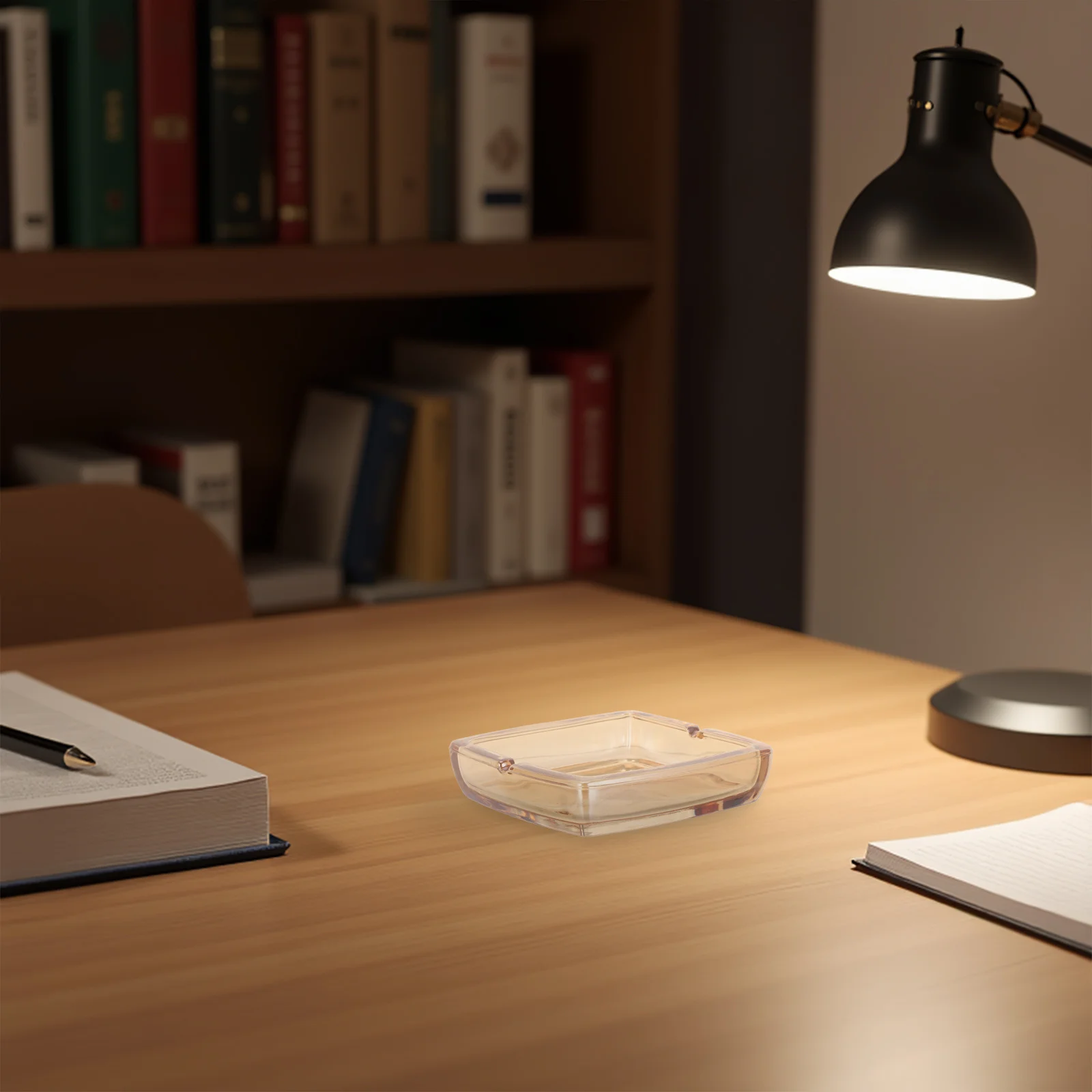 

4 Inch Modern Ashtray Amber Color 4x4 Glass Home Decor Cool Smoking for Cigar Cigarette