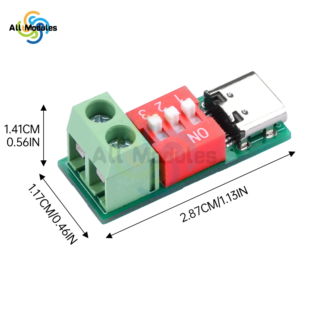 Wyzwalacz typu C PD QC DC 5V ~ 20V regulowane napięcie moduł zasilania szybkiego ładowania modułu wabika szybkiego ładowania PD 3.0 / 2.0 BC1.2