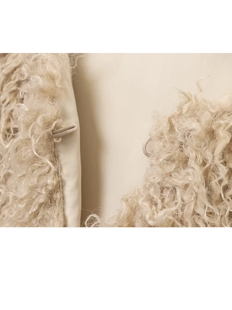 

HH Женская мода Уличный бант на шнуровке Однотонный свободный круглый воротник Теплый короткий жилет Женский жилет с эффектом искусственного меха Повседневный топ без рукавов