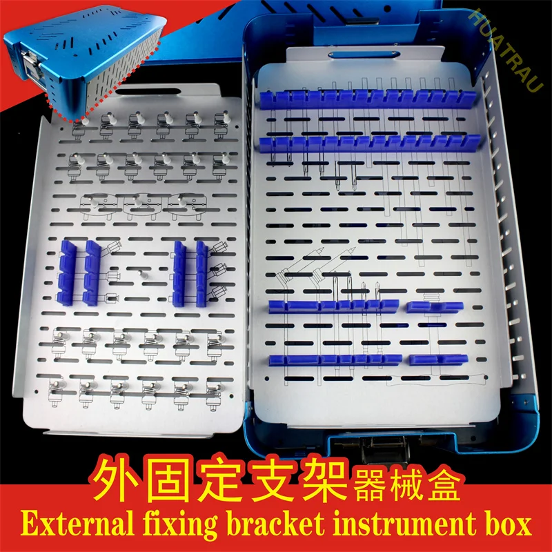 External fixed bracket instrument box, medical needle bar fixing clip, steel rod, carbon fiber rod storage box, orthopedic disin