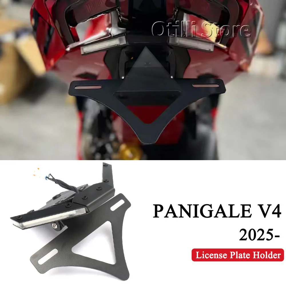 

Motorcycle Rear Tail Tidy Fender Eliminator License For Ducati Panigale V4 2025 Number Plate Frame Holder Bracket