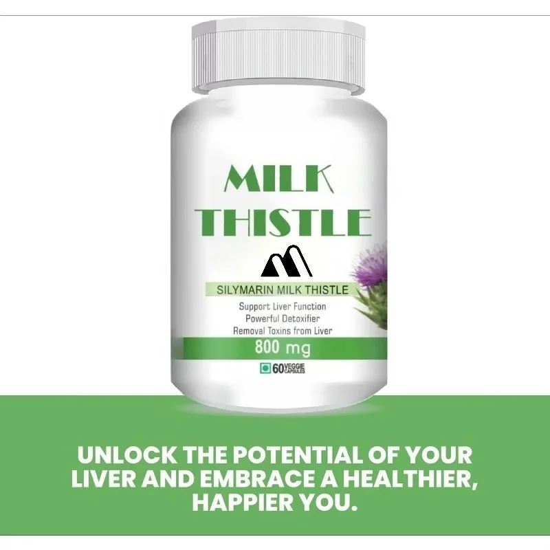 Milk Thistle Supplement - Liver Health Support | Male and Female Vegetarian Supplements (60 Capsules)