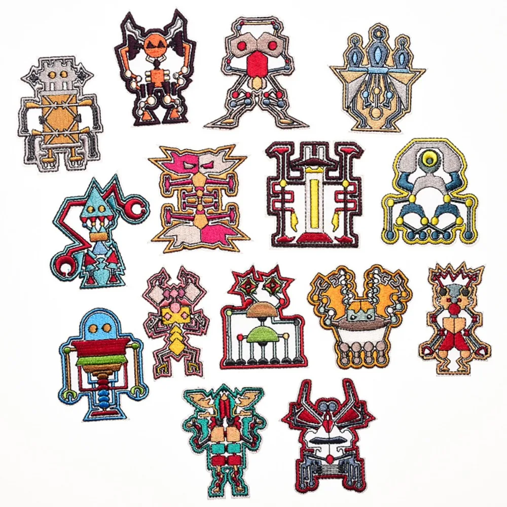 Cartoon Mecha Robot Embroidery Patch DIY Cloth Backpack Hat T-shirt Iron on Patches Applique Sticker Sewing Decor Repair Badge - Detail 1