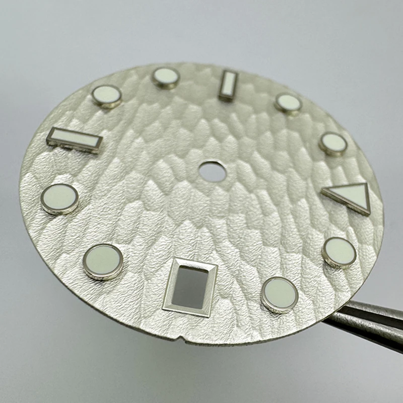 28.5 مللي متر لا شعار ساعة الطلب موجة نمط الأخضر مضيئة الهاتفي جديد مذكرات ساعة الطلب لحركة NH35/NH36/4R/7S تعديل إصلاح