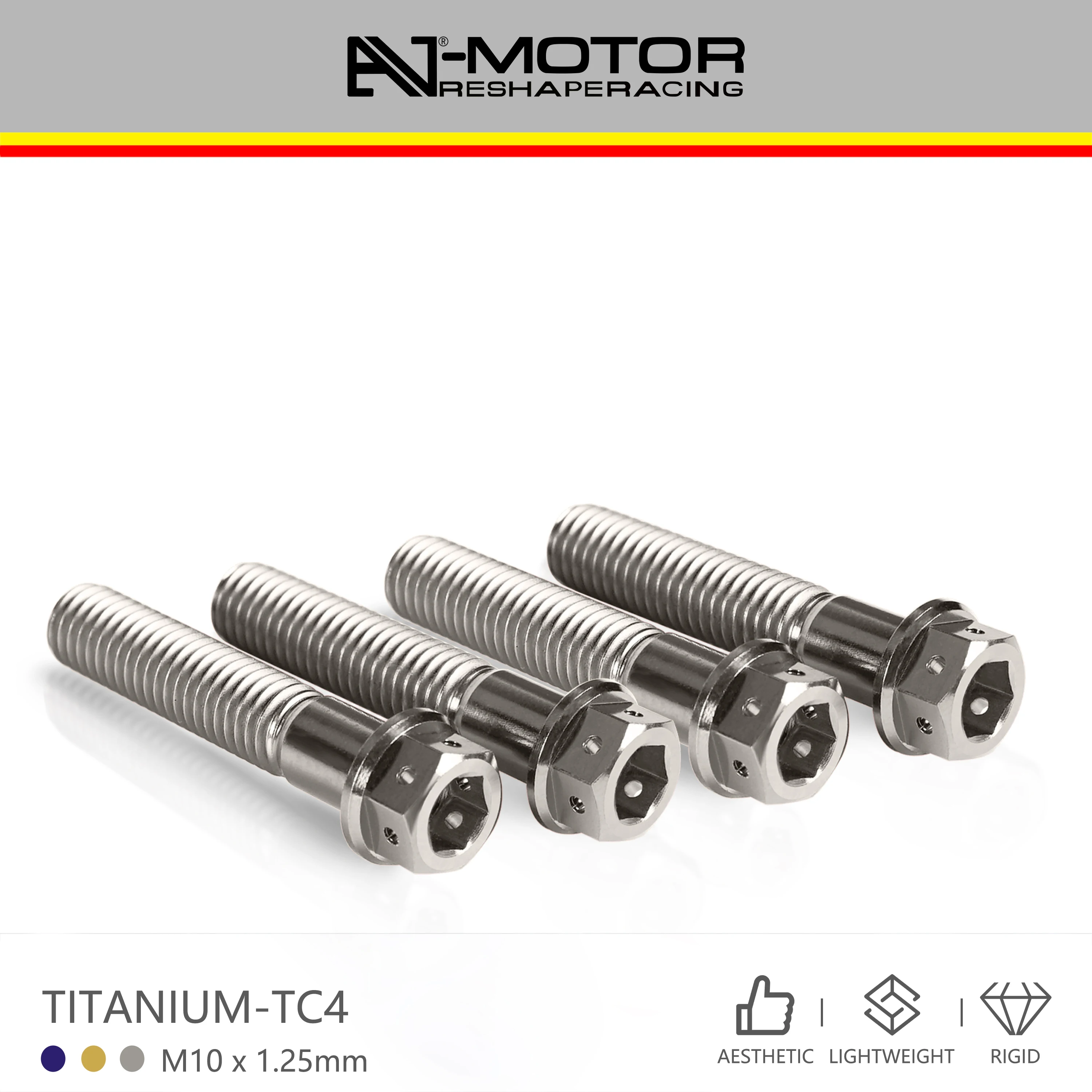AJ-MOTOR Motorcycle Front Brake Caliper Screws Titanium Alloy for BMW S1000RR S1000R F900R F900XR S1000XR M1000XR RnineT