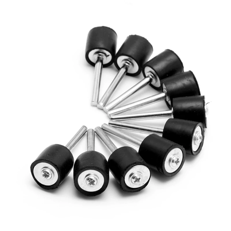 F92C 10pcs Drum Rubber Mandrels 1/8 "хвостовика для шлифовального рукава.