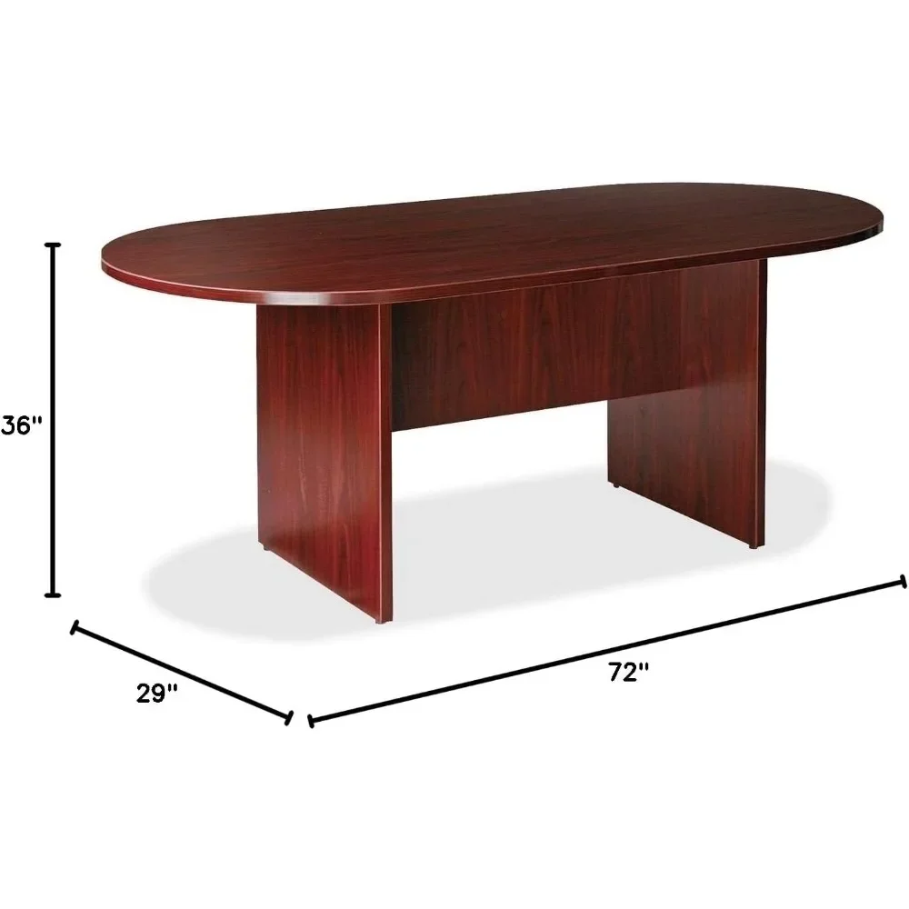 29 "D X 72" W X 36 "H Conferentietafel Wirh Verstelbare Vloerglijders, Moderne Ovale Vergadertafel