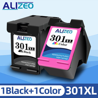 Alizeo Remanufactured  For HP 301 301XL Ink Cartridge Compatible For HP301 Deskjet 2050 1000 1050 2510 3000 3054 Envy 4500 4502