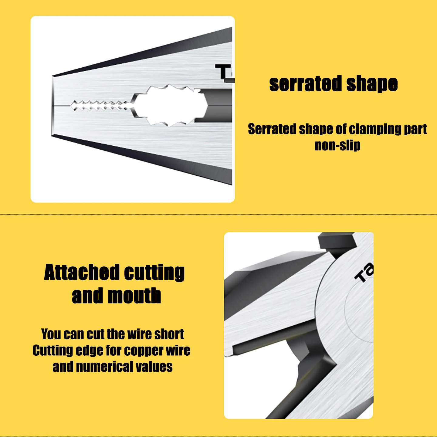 TaJima 6/7/8-inch flower toothed wire pliers, multifunctional wire breakage pliers, hardware tools 1201-0256/1201-0257/1201-0258